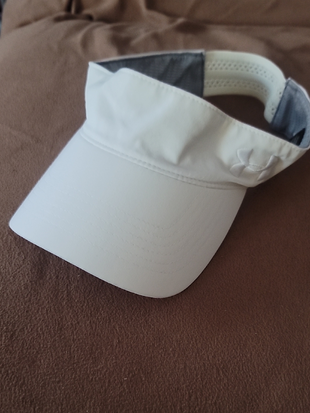 Under Armour White Athletic Sun Visor with Embossed Logo